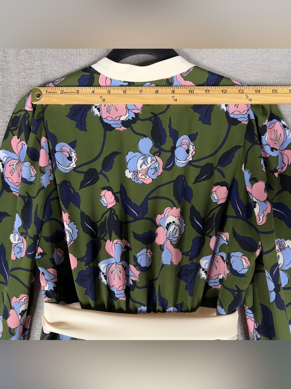 ME+EM Rose Print Panelled Midi Dress Women's Size 6 Floral Button Lined Pockets - Picture 12 of 14